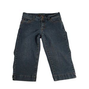 Flavor Bubble Gum Jean Shorts Capri Size 6P Stretch Denim 30" Waist Casual